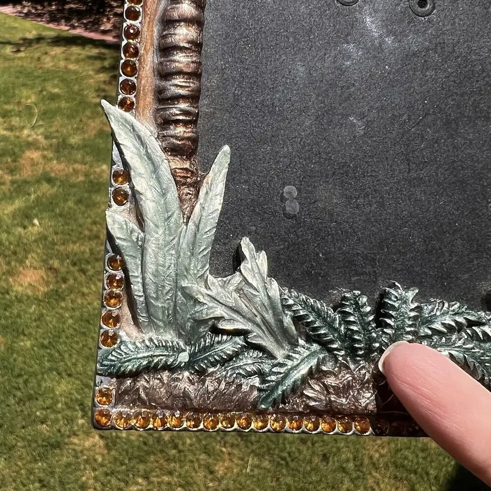 Palm Trees Picture Frame Rhinestones Holds 3.5”x4.5”